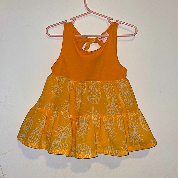 🍍 Cat & Jack Orange Pineapple Tank Top